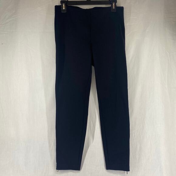 Eileen Fisher Black Ankle Pull-on Pants with Zipper at Ankle women sz S - Picture 2 of 6